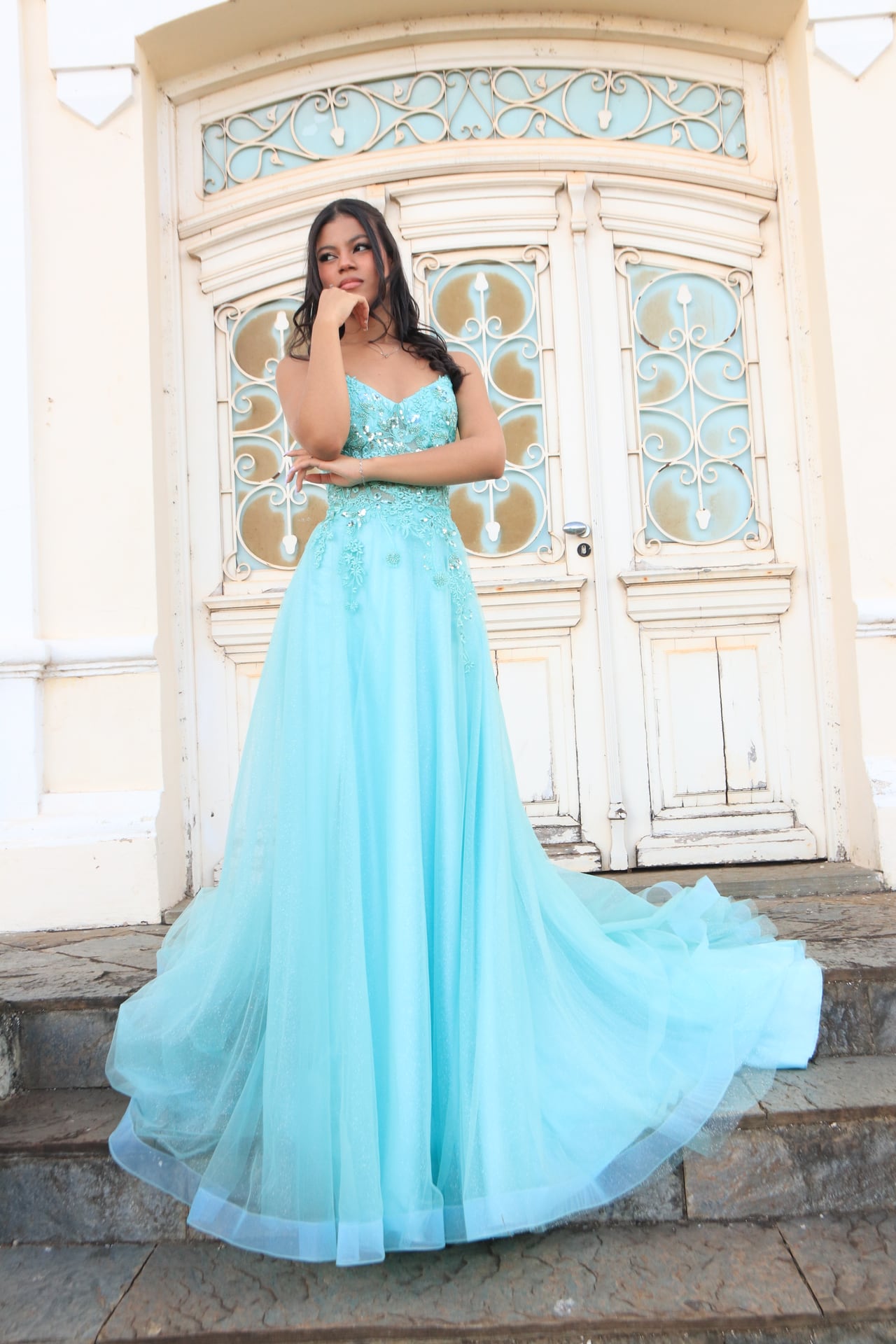 Vestido Verde Água Recepção